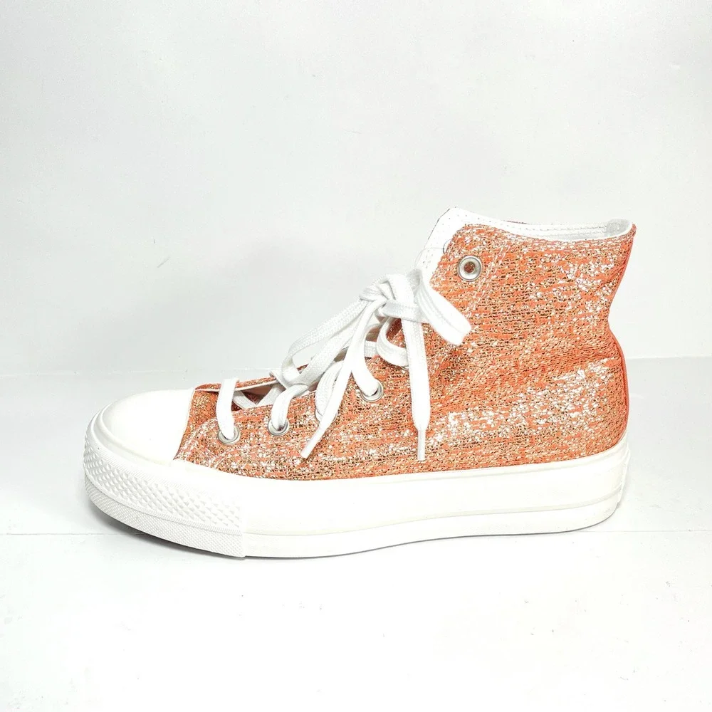 Converse Chuck Taylor All Star Lift Hi Women's Shoes Platform Shimmer Size 8 NIB